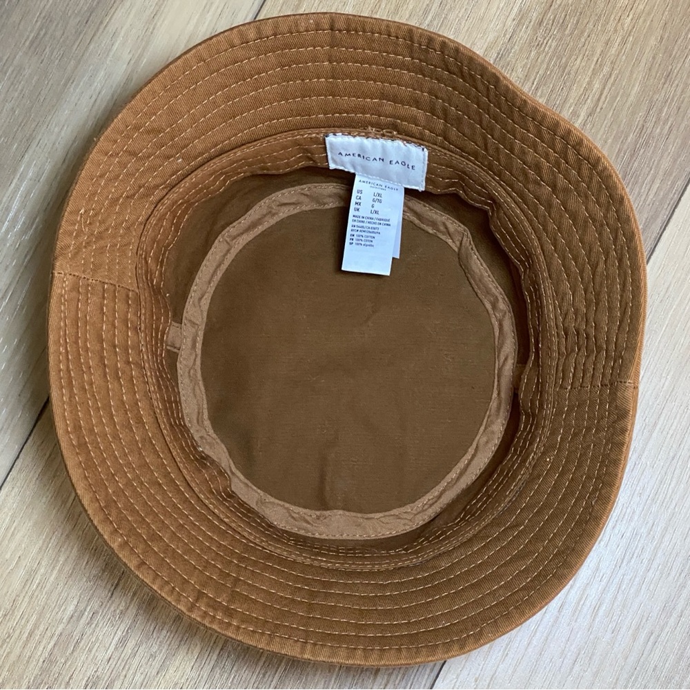 New American Eagle Outfitters Bucket Hat L brown Tan canvas L/XL unisex - Picture 5 of 8